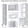 Cozinha Modulada de Canto Athena - 8 Peças Completa 16 PT 2 GV Branca - Megasul - 5