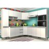 Cozinha Modulada de Canto Athena - 8 Peças Completa 16 PT 2 GV Branca - Megasul - 1