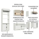 Ver imagem 6 de Cozinha Completa Madesa Vicenza com Armário e Balcão (sem Tampo e Pia) - Branco/Branco/Crema