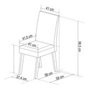 Ver imagem 5 de Canto Alemão Gourmet com 2 Cadeiras e Vidro Mel/off White/linho Bronze - Viero Móveis