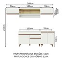 Ver imagem 4 de Armário de Cozinha Completa 260cm Branco Reims Madesa 11