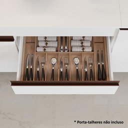 Armário de Cozinha Completa 260cm Branco Reims Madesa 11 - 9