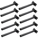 Ver imagem 1 de Suporte Luminaria Solar Kit 10 Uni Poste Parede Aço Pintura Eletrostatica Quintal Rua Casa Iluminaça