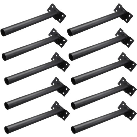 Suporte Luminaria Solar Kit 10 Uni Poste Parede Aço Pintura Eletrostatica Quintal Rua Casa Iluminaça
