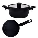 Ver imagem 3 de Jogo de Panelas de Indução Antiaderente Cerâmica Maison Preto 5 Peças - Hauskraft Premium