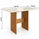 Ver imagem 4 de Conjunto Mesa de Jantar Karla com 4 Cadeiras Estofadas Freijó/Offwhite - Rede Móveis