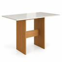 Ver mais imagens de Conjunto Mesa de Jantar Karla com 4 Cadeiras Estofadas Freijó/Offwhite - Rede Móveis