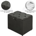 Ver imagem 4 de Puff Baú Organizador Atena Estofado Capitonê Veludo Cinza