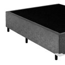 Ver imagem 2 de Cama Box Casal SP Móveis Suede Cinza - 42x138x188