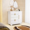 Ver imagem 1 de Cômoda Sapateira Flex Vollard 4 Gavetas 1 Porta com Prateleira Branco/terracota G98 - Gran Belo