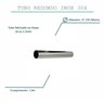 Tubo inox 101,60mm 4 polegadas (tam: 1,5m) cano 1,5mm espessura TUBO INOX 4 POLEGADAS - 2