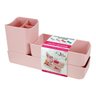 Kit 3 Organizador Divisórias Prateleira Closet Penteadeira:Rosa - 4