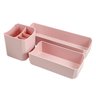 Kit 3 Organizador Divisórias Prateleira Closet Penteadeira:Rosa - 3