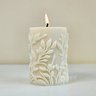 Vela Decorativa Cilíndrica Folhagem 215g - 1