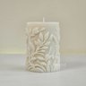 Vela Decorativa Cilíndrica Folhagem 215g - 4