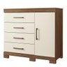 Cômoda Sapateira Havana Plus 1.4 1 Porta e 4 Gavetas Jatobá/areia com Pés - Santos Andirá - 1