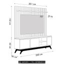 Ver imagem 4 de Painel Tv 75 Pol Benty e Rack Bancada 200cm Nice Nature/off L06 - Mpozenato