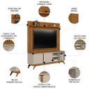 Ver imagem 3 de Painel Tv 75 Pol Benty e Rack Bancada 200cm Nice Nature/off L06 - Mpozenato