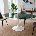 Ver imagem 2 de Oval Saarinen Branco - 140x90cm - Verde Guatemala