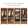 Closet Modulado de Canto 3 Peças 2 Gavetas Smart Plus - 12