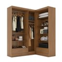 Ver imagem 5 de Closet Modulado de Canto 3 Peças 2 Gavetas Smart Plus Marrom/Cinamomo