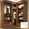 Closet Modulado de Canto 3 Peças 2 Gavetas Smart Plus - 4
