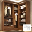 Ver imagem 4 de Closet Modulado de Canto 3 Peças 2 Gavetas Smart Plus Marrom/Cinamomo