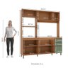 Cozinha Compacta Luna Kappesberg 3 Peças Canela/verde Oliva 192,5cm - 8