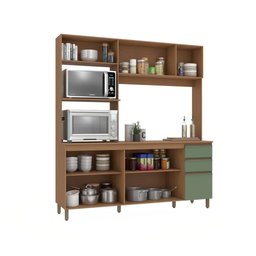 Cozinha Compacta Luna Kappesberg 3 Peças Canela/verde Oliva 192,5cm - 4