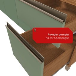 Cozinha Compacta Luna Kappesberg 3 Peças Canela/verde Oliva 192,5cm - 6