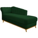 Ver imagem 3 de Kit Diva Recamier Vanessa 140cm Lado Direito e 02 Poltronas Laura Suede Verde - Amarena Móveis