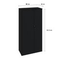 Ver imagem 3 de Armário Alto Fechado c/02 Portas 161,5x80x42cm WLAF80 Preto Ônix