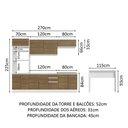 Ver imagem 4 de Armário de Cozinha Completa 315cm Branco/Rustic Glamy Madesa 02