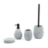 Escova sanitária com suporte cerâmica granulado cinza Oikos - 3
