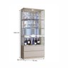 Cristaleira Diamante 2 Portas 2 Gavetas Mavaular Off White - 3