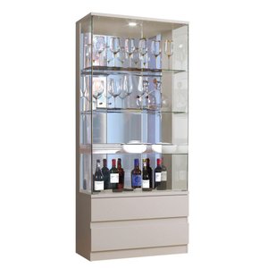 Cristaleira Diamante 2 Portas 2 Gavetas Mavaular Off White