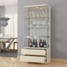 Cristaleira Diamante 2 Portas 2 Gavetas Mavaular Off White - 12