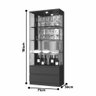 Cristaleira Diamante 2 Portas 2 Gavetas Mavaular Off White - 6