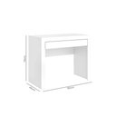 Ver imagem 2 de Mesa Notebook Escritório Msm421 C/ 1 Gaveta Branco - Movelbento