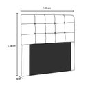 Ver imagem 4 de Cabeceira Cama Box Casal 140cm Suede Cinza - Pr Móveis