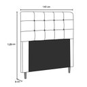Ver imagem 5 de Cabeceira Cama Box Casal 140cm Suede Cinza - Pr Móveis