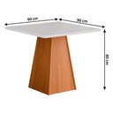 Ver imagem 3 de Mesa de Jantar Quadrada 4 Lugares Multimóveis CR50226 Cinamomo-Off White