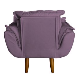 Poltrona Opala Infantil Decorativa Mini Sofá para Criança Suede Lilás - Ninho Decor - 4