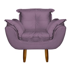 Poltrona Opala Infantil Decorativa Mini Sofá para Criança Suede Lilás - Ninho Decor