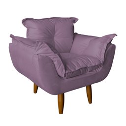 Poltrona Opala Infantil Decorativa Mini Sofá para Criança Suede Lilás - Ninho Decor - 2