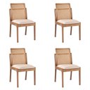 Ver imagem 1 de Kit 4 Cadeiras Decorativa Sala de Jantar Luxo Livia Facto Fendi - Mozzelar