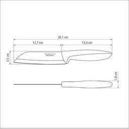 Faca Santoku Inox 5" Plenus Tramontina - 2
