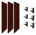 Ver imagem 2 de Kit 3 Prateleiras 60x25 + 6 Suportes em Pp Chocolate Linha Studio Brasforma K3sc60x25x1.5uv