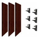 Ver imagem 2 de Kit 3 Prateleiras 60x25 + 6 Suportes em Pp Chocolate Linha Studio Brasforma K3sc60x25x1.5uv