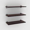 Ver imagem 1 de Kit 3 Prateleiras 60x25 + 6 Suportes em Pp Chocolate Linha Studio Brasforma K3sc60x25x1.5uv